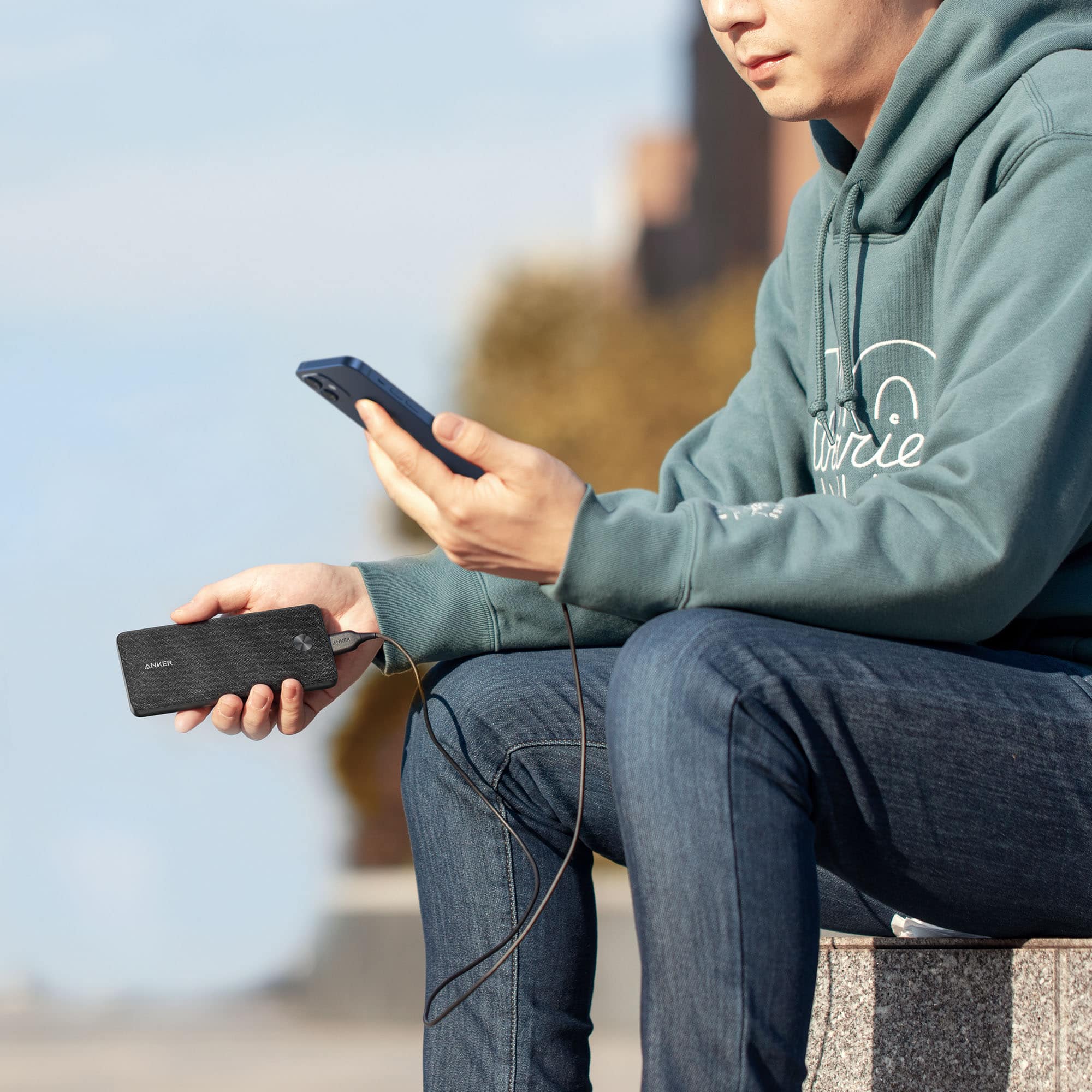 Alt View 11. Anker - Power Bank(10000mAh, 20W, 3-Port) - Black.