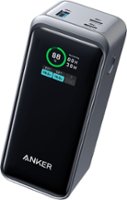Anker - Power Bank (20000mAh, 200W, 3-Port) - Black - Front_Zoom