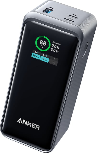 Anker Power Bank 20000mAh 200W 3 Port Black A1336011 Best Buy