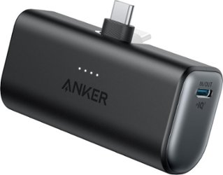 Anker - 621 Power Bank (Built-In USB-C Connector) - Black - Front_Zoom