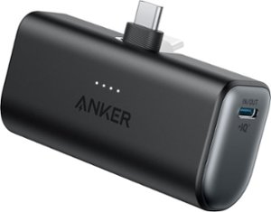 Anker - Nano Power Bank with Built-in Foldable USB-C Connector - Black