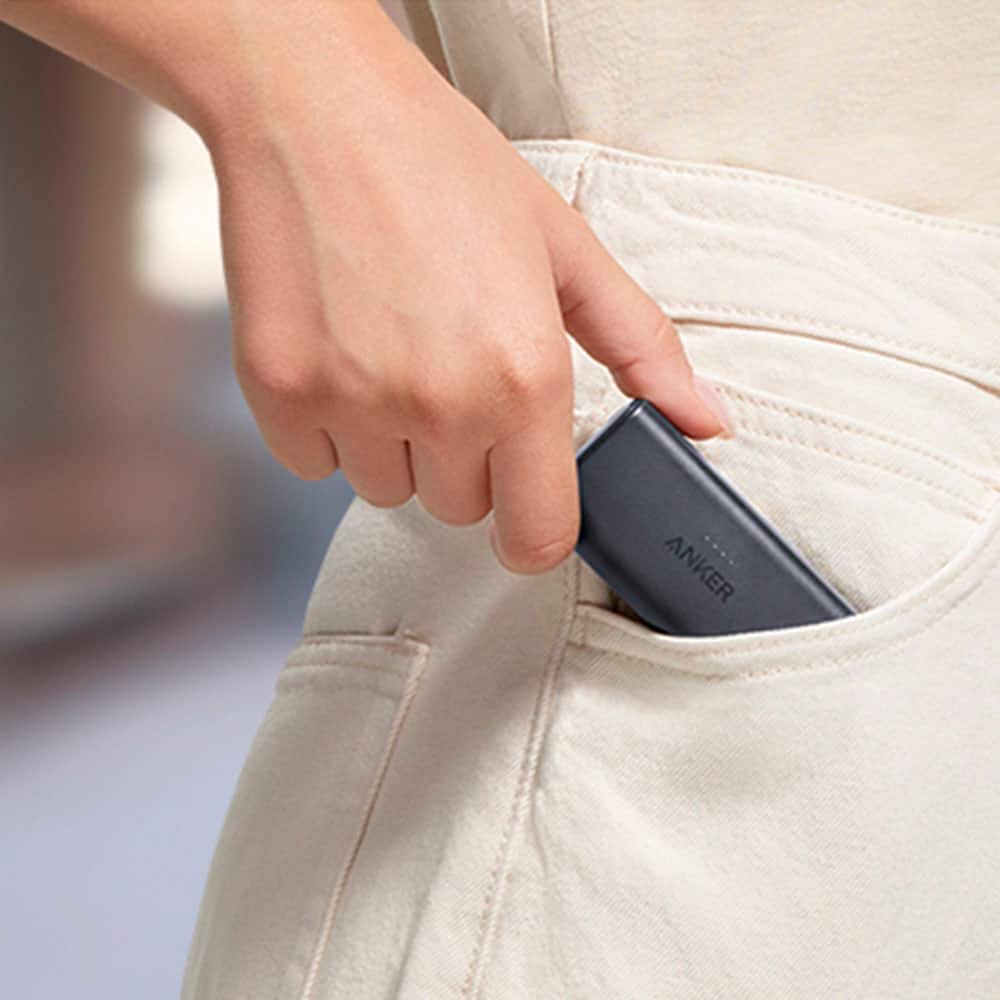 Alt View 11. Anker - Nano Power Bank with Built-in Foldable USB-C Connector - Black.