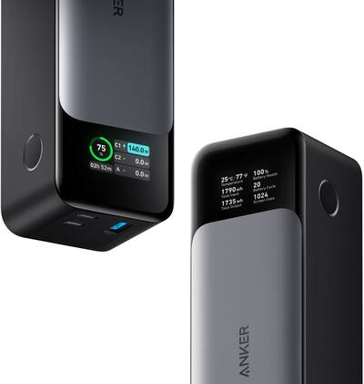 Anker Power Bank (24000mAh, 140W, 3 Port) Black A1289011 - Best Buy Anker Power Bank (24000mAh, 140W, 3 Port) Black A1289011 - Best Buy