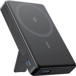 Anker - MagGo Magnetic Power Bank with Kickstand (10000mAh, 20W) - Black - Front_Zoom
