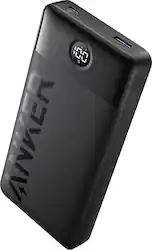 Anker - Power Bank (20,000mAh, 15W, 2-Port) - Black - Front_Zoom