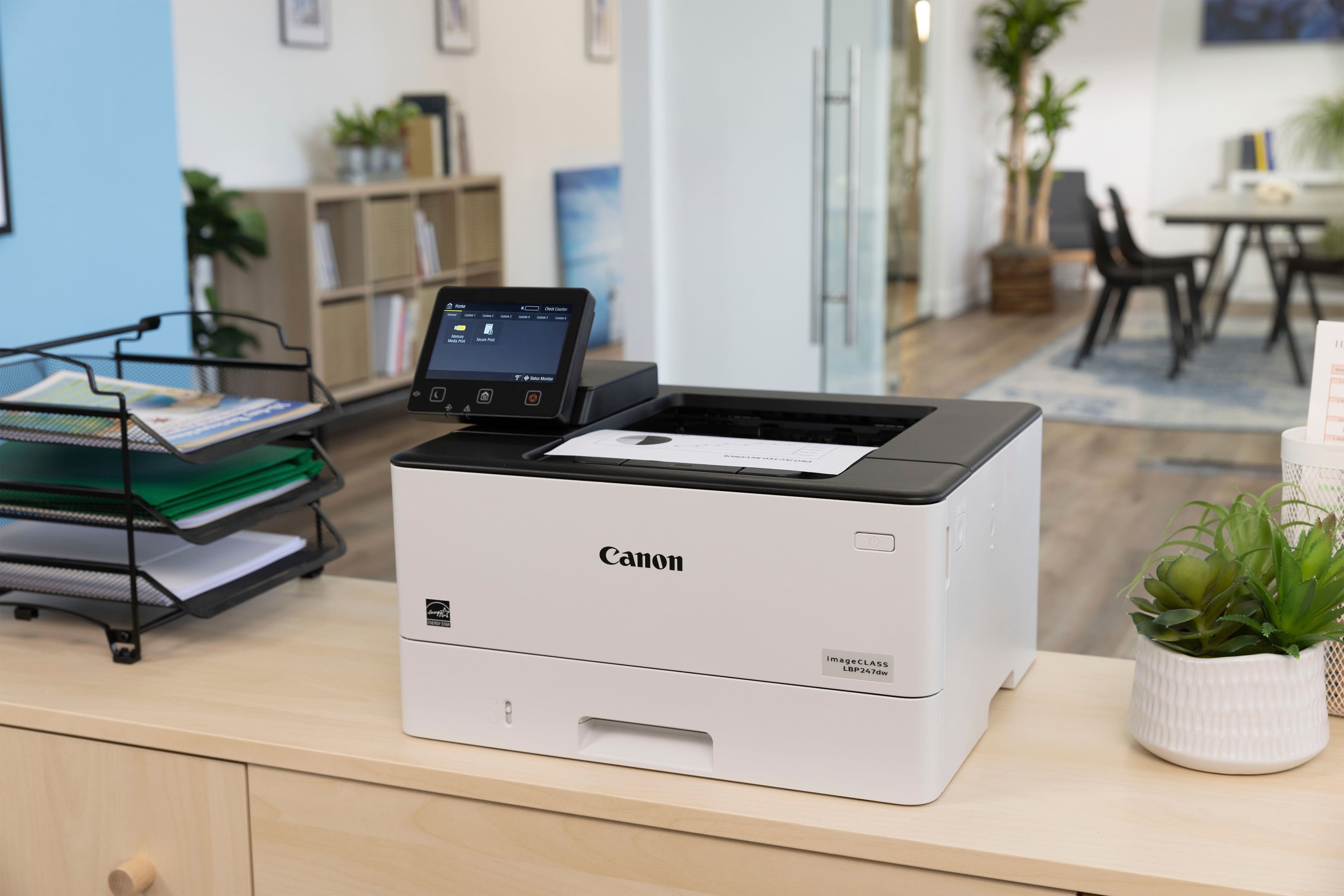 Alt View 14. Canon - imageCLASS LBP247dw Wireless Black-and-White Laser Printer - White.