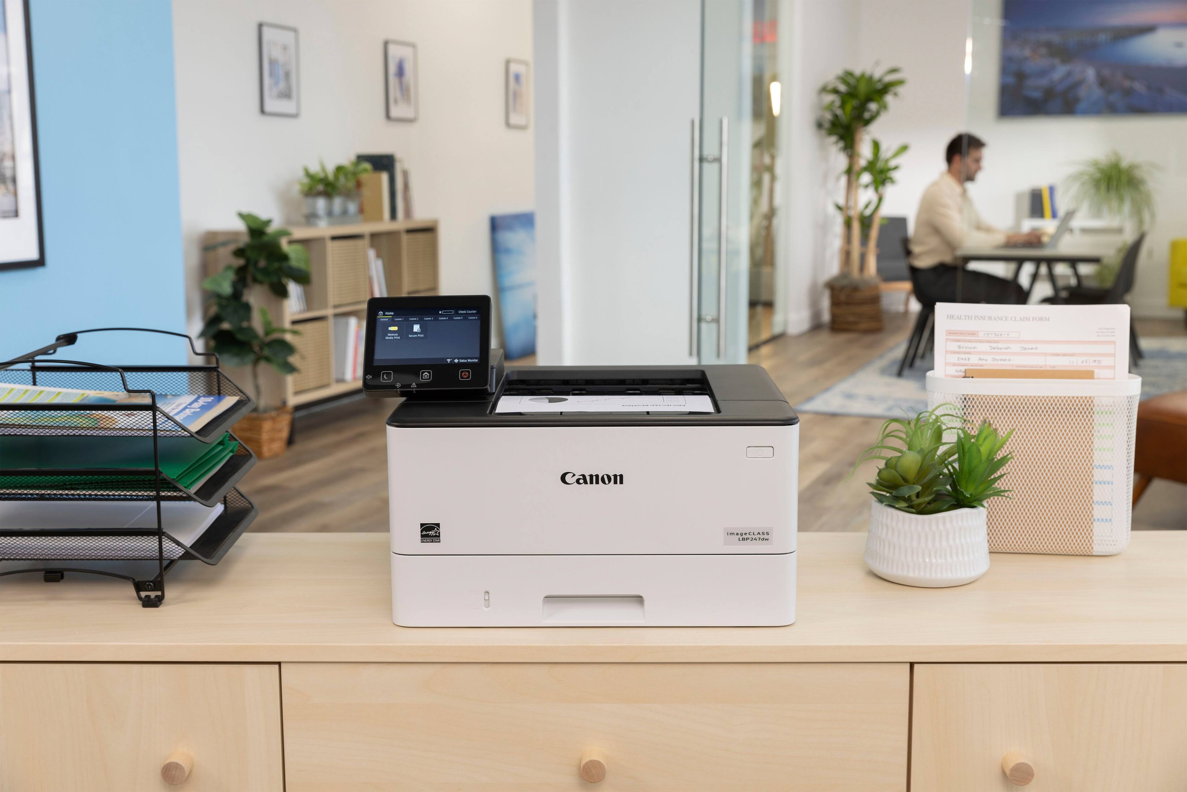 Alt View 15. Canon - imageCLASS LBP247dw Wireless Black-and-White Laser Printer - White.