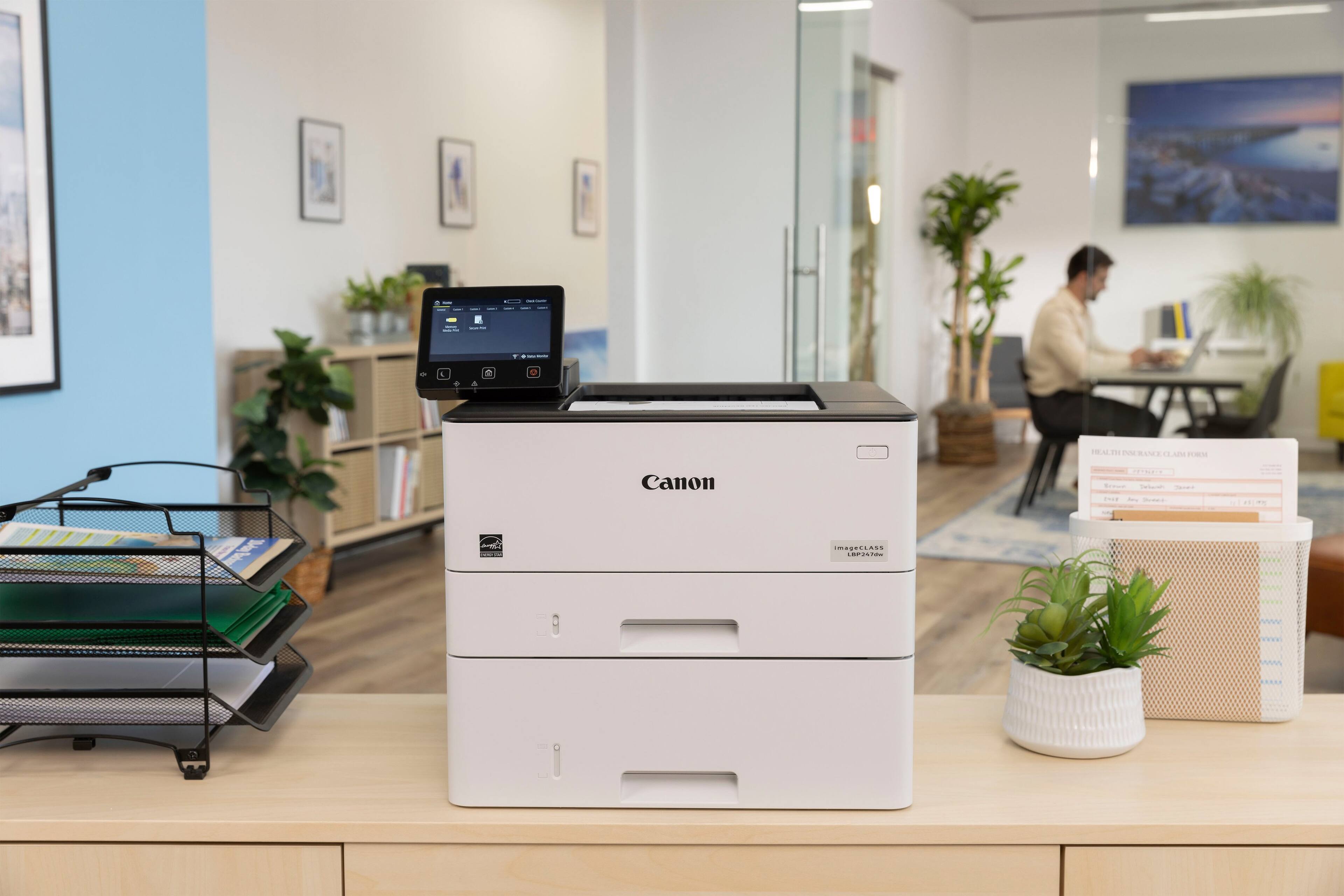 Alt View 16. Canon - imageCLASS LBP247dw Wireless Black-and-White Laser Printer - White.