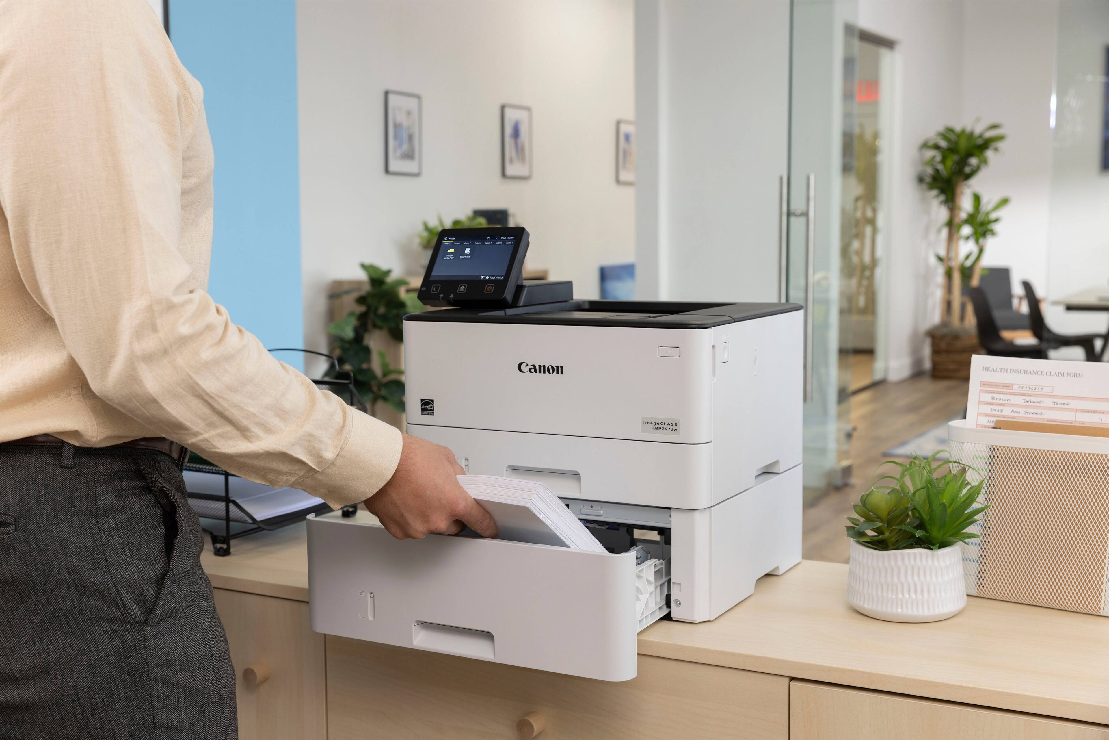 Alt View 19. Canon - imageCLASS LBP247dw Wireless Black-and-White Laser Printer - White.