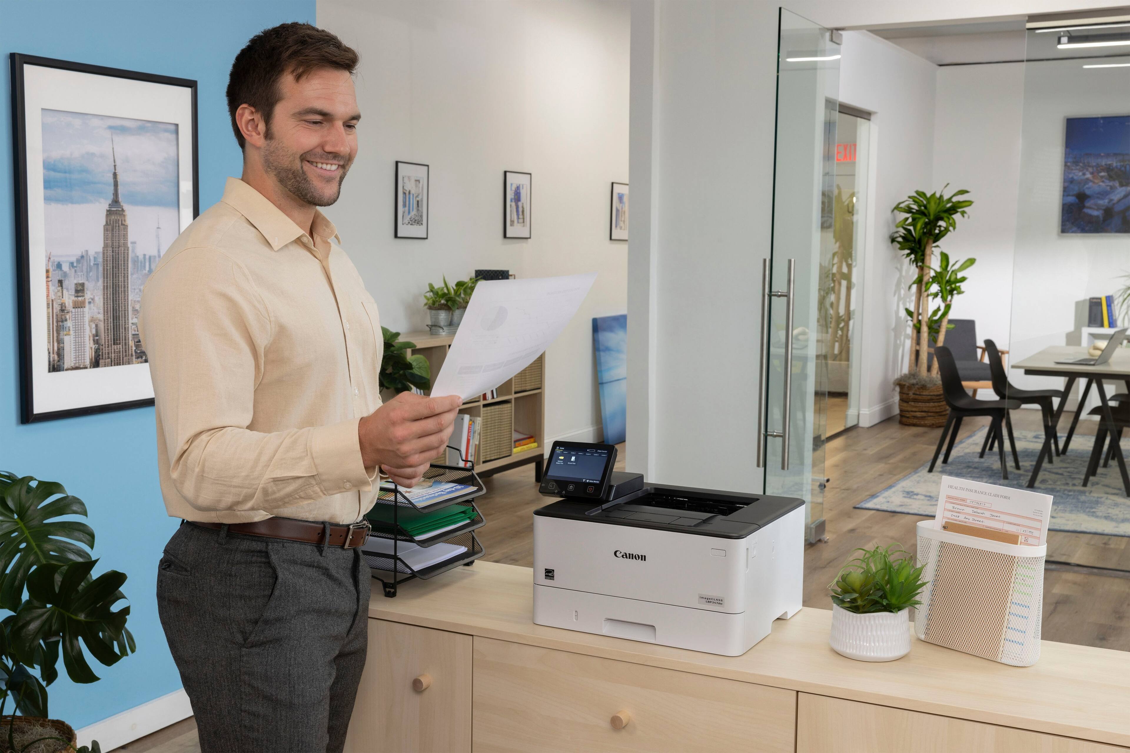 Alt View 20. Canon - imageCLASS LBP247dw Wireless Black-and-White Laser Printer - White.