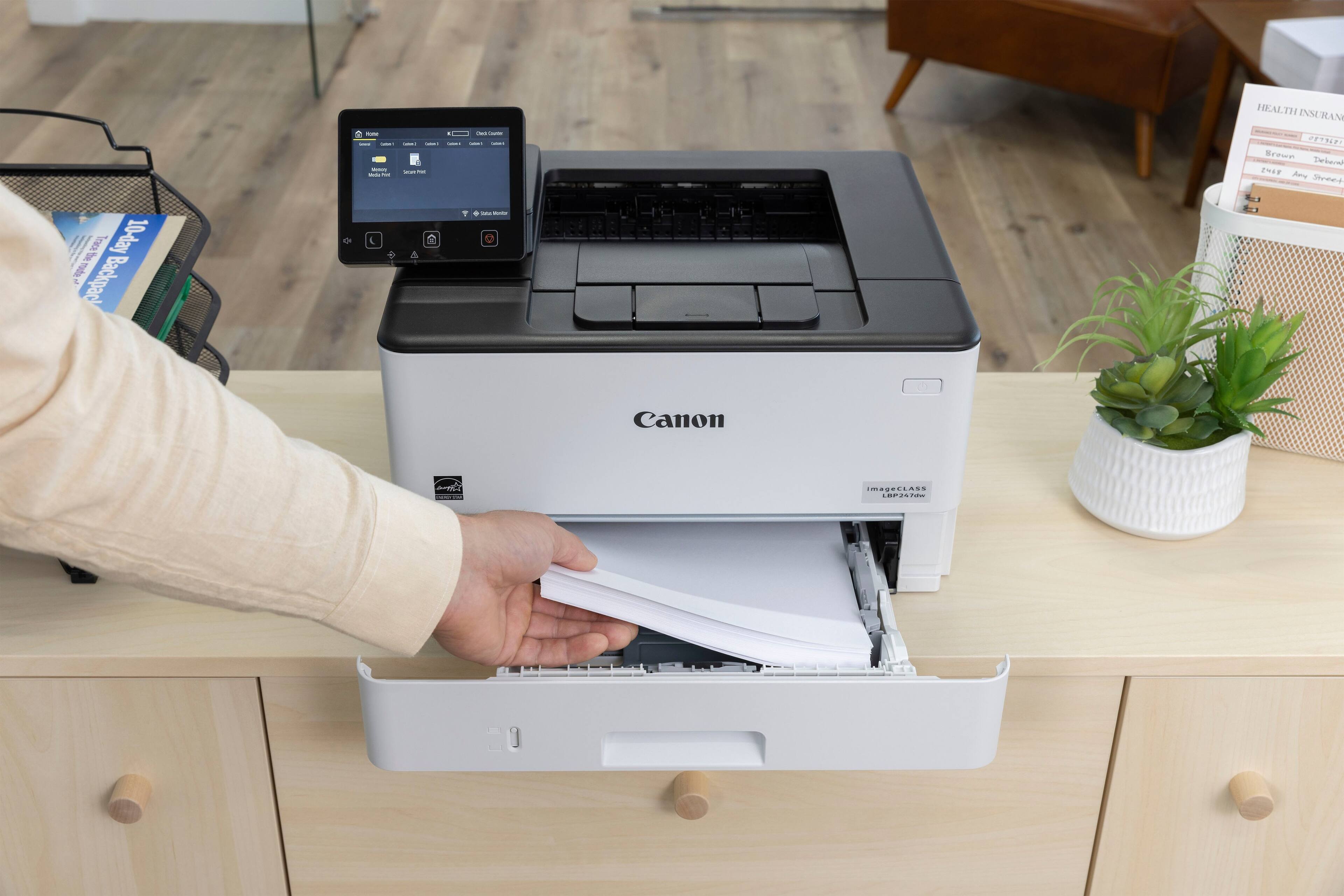 Alt View 23. Canon - imageCLASS LBP247dw Wireless Black-and-White Laser Printer - White.