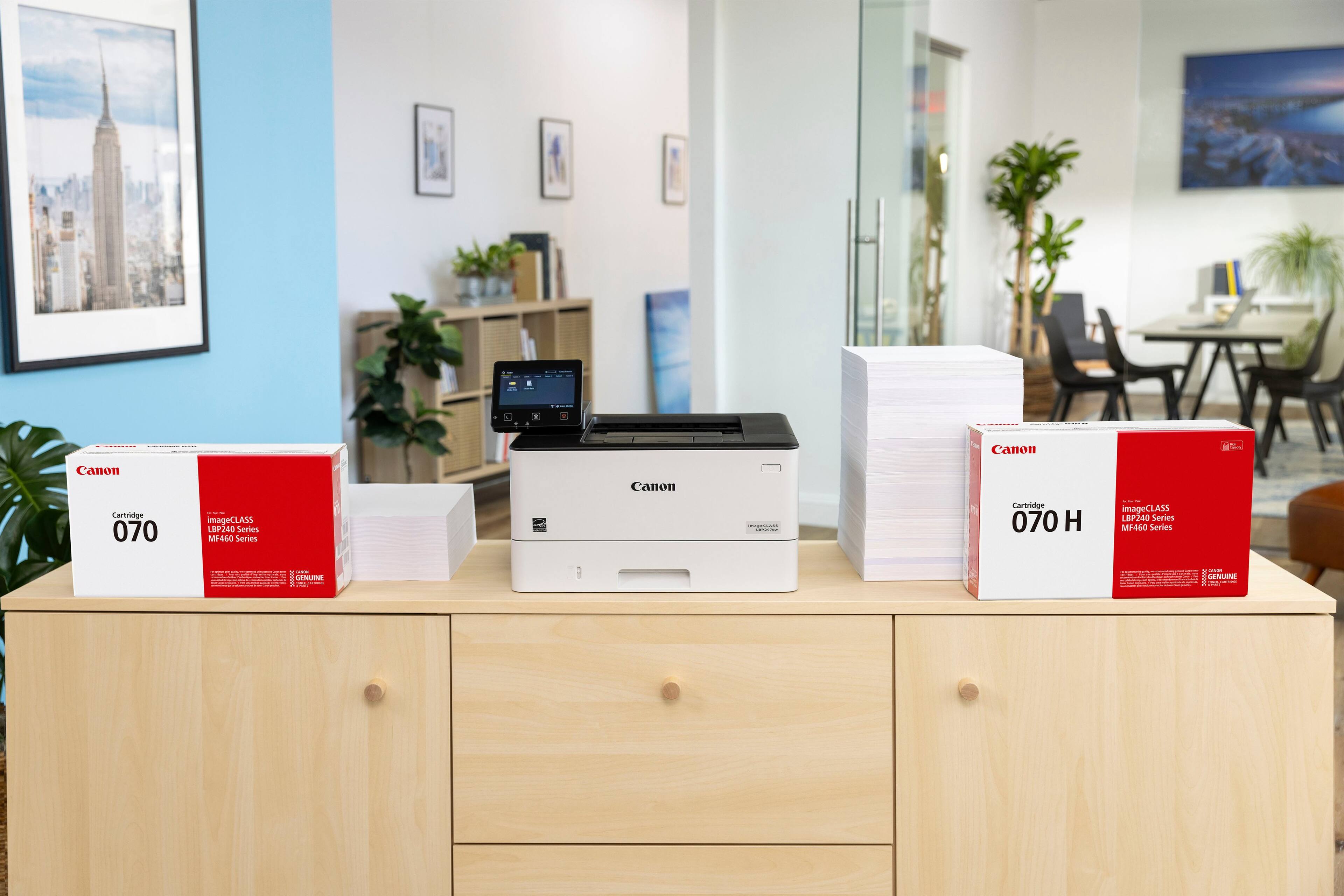 Alt View 40. Canon - imageCLASS LBP247dw Wireless Black-and-White Laser Printer - White.