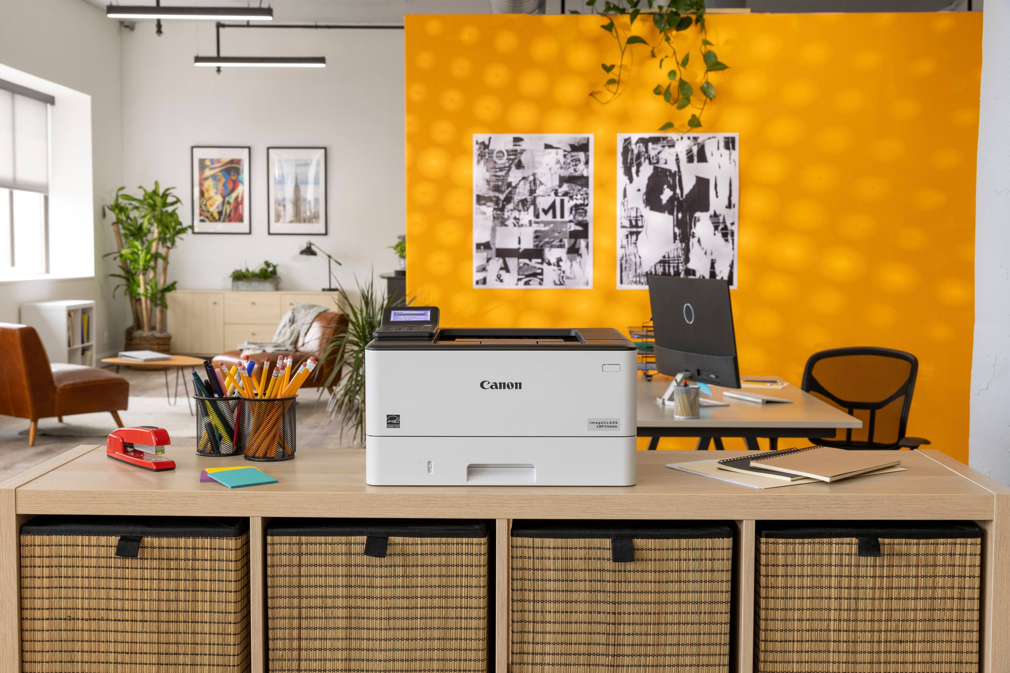 Alt View 16. Canon - imageCLASS LBP246dw Wireless Black-and-White Laser Printer - White.