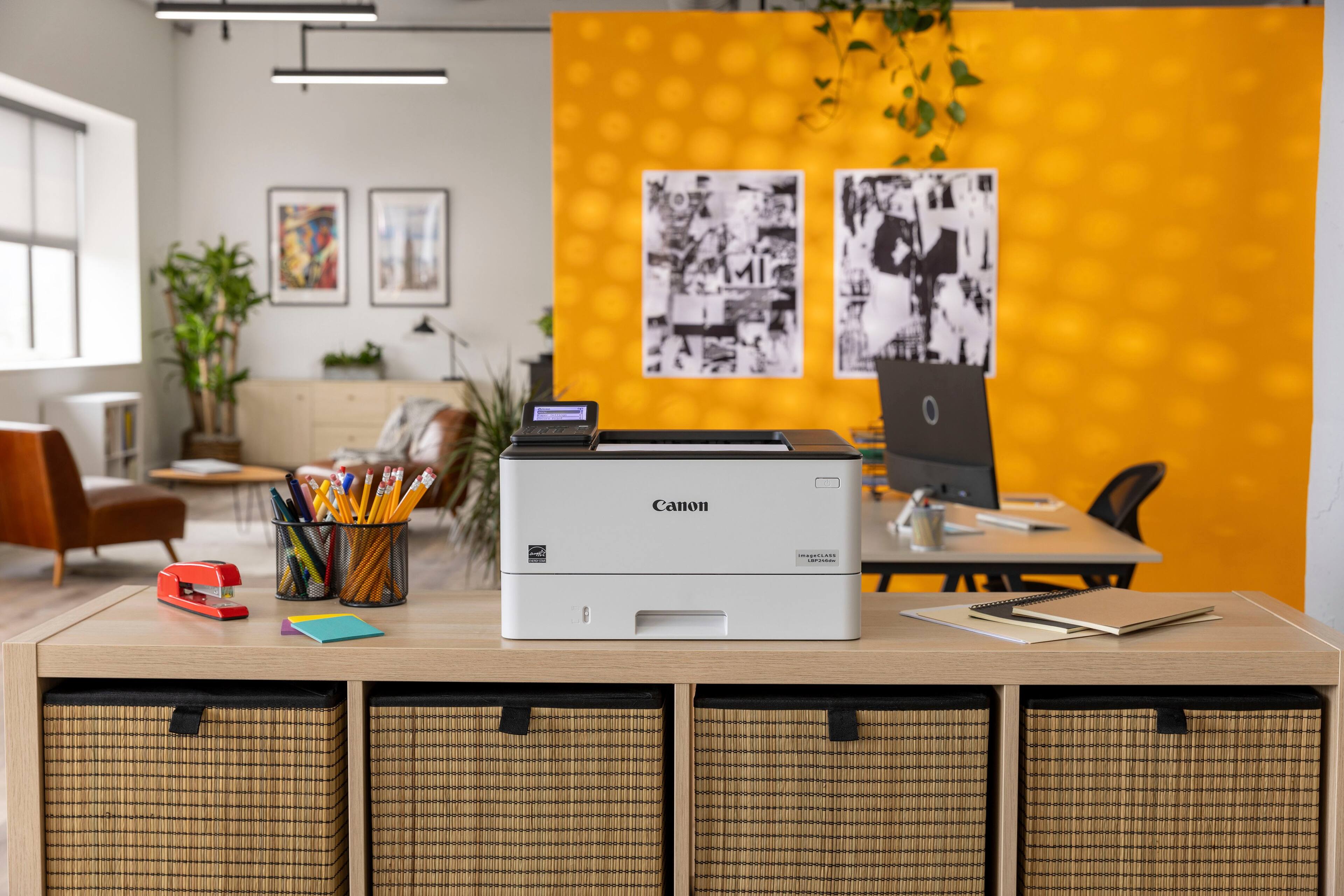 Alt View 17. Canon - imageCLASS LBP246dw Wireless Black-and-White Laser Printer - White.