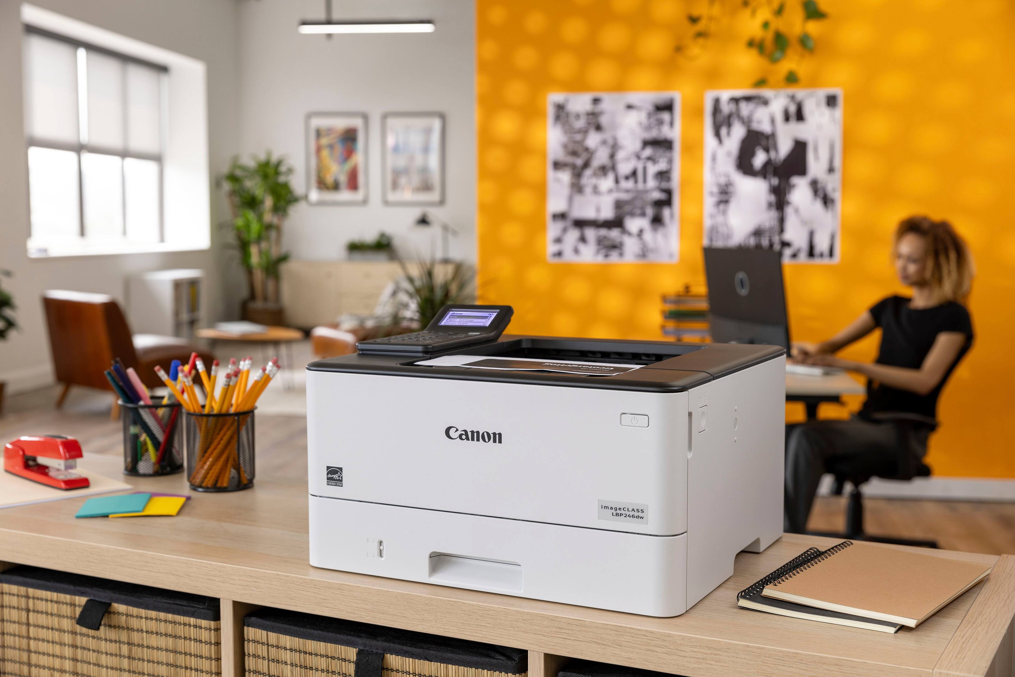 Alt View 19. Canon - imageCLASS LBP246dw Wireless Black-and-White Laser Printer - White.