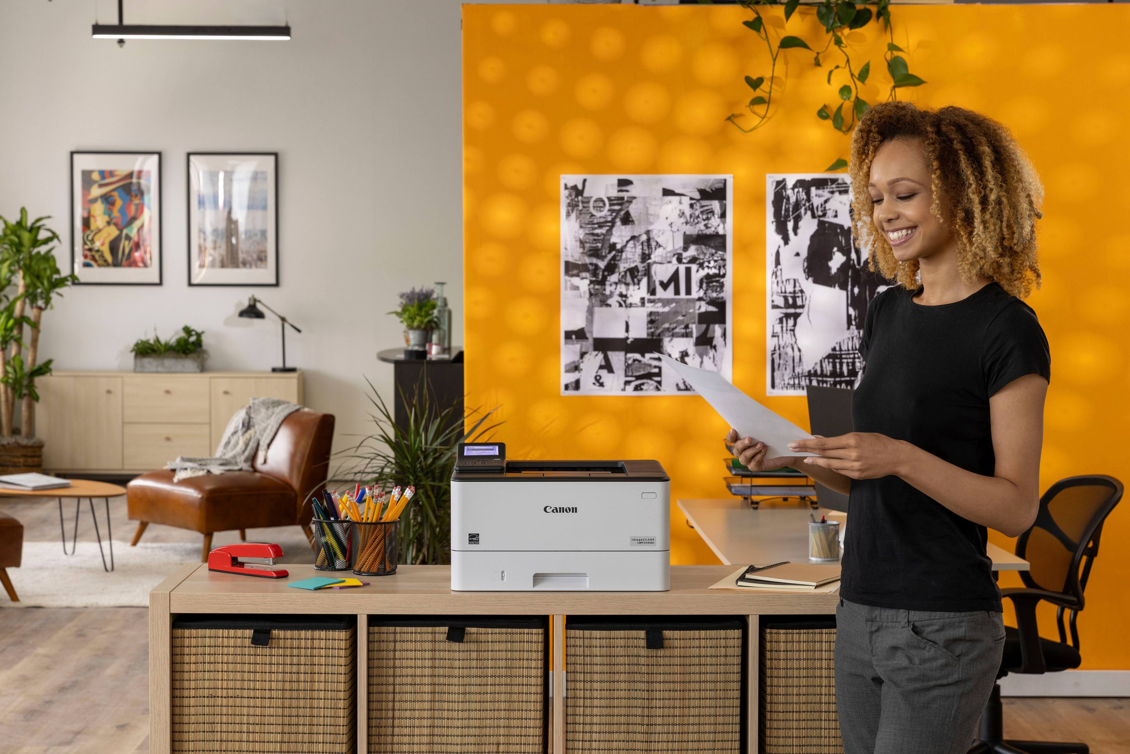 Alt View 20. Canon - imageCLASS LBP246dw Wireless Black-and-White Laser Printer - White.