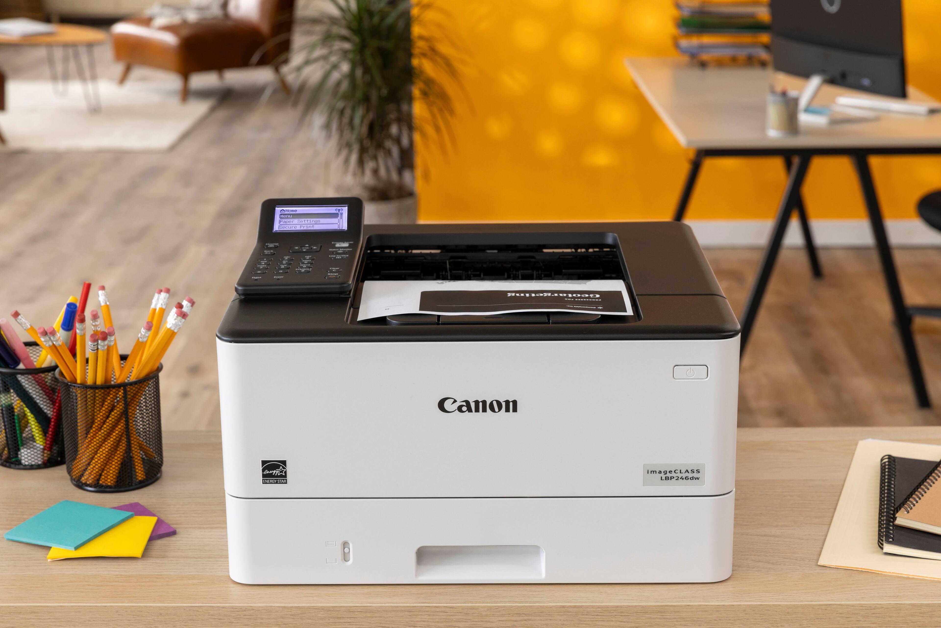 Alt View 23. Canon - imageCLASS LBP246dw Wireless Black-and-White Laser Printer - White.