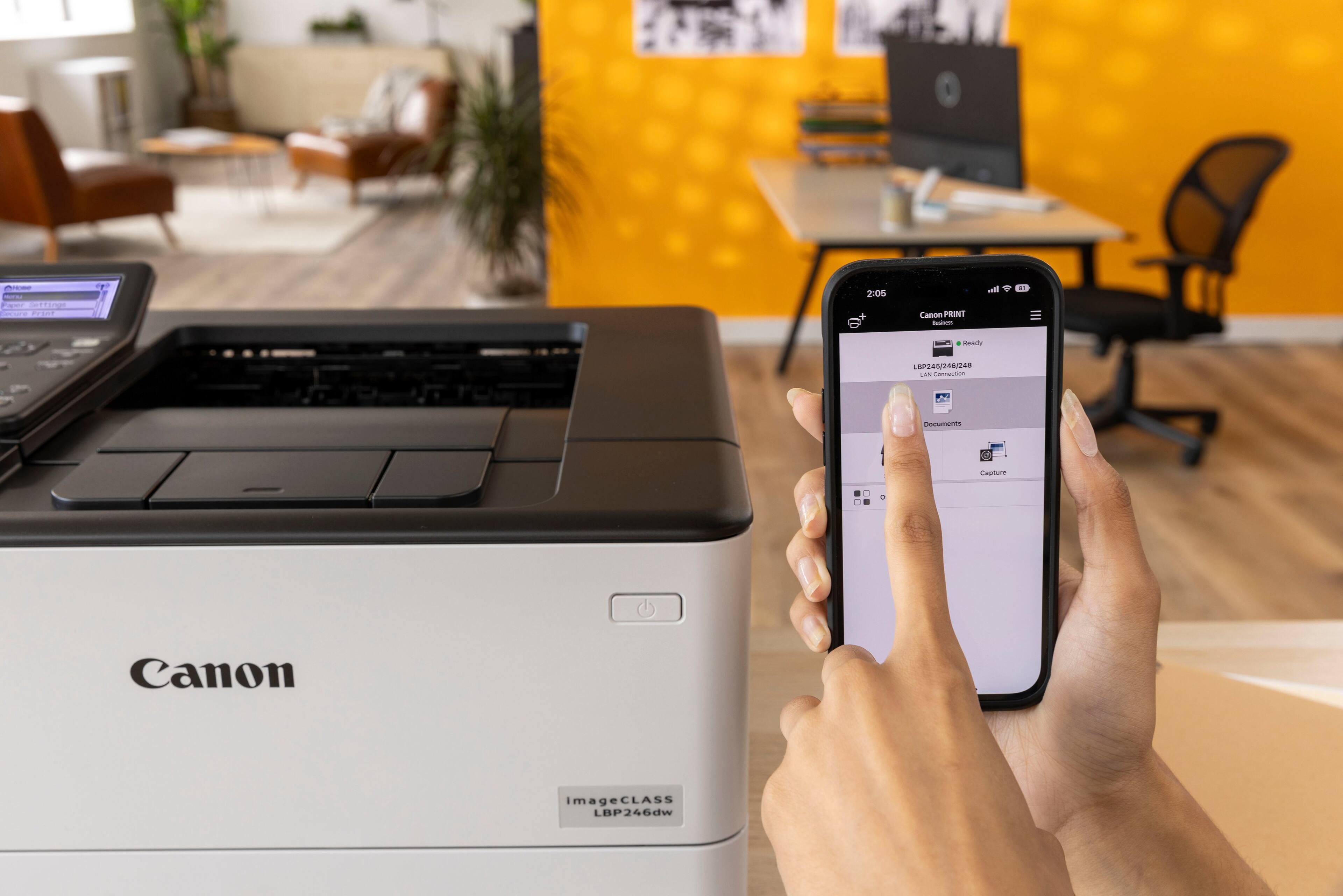 Alt View 25. Canon - imageCLASS LBP246dw Wireless Black-and-White Laser Printer - White.