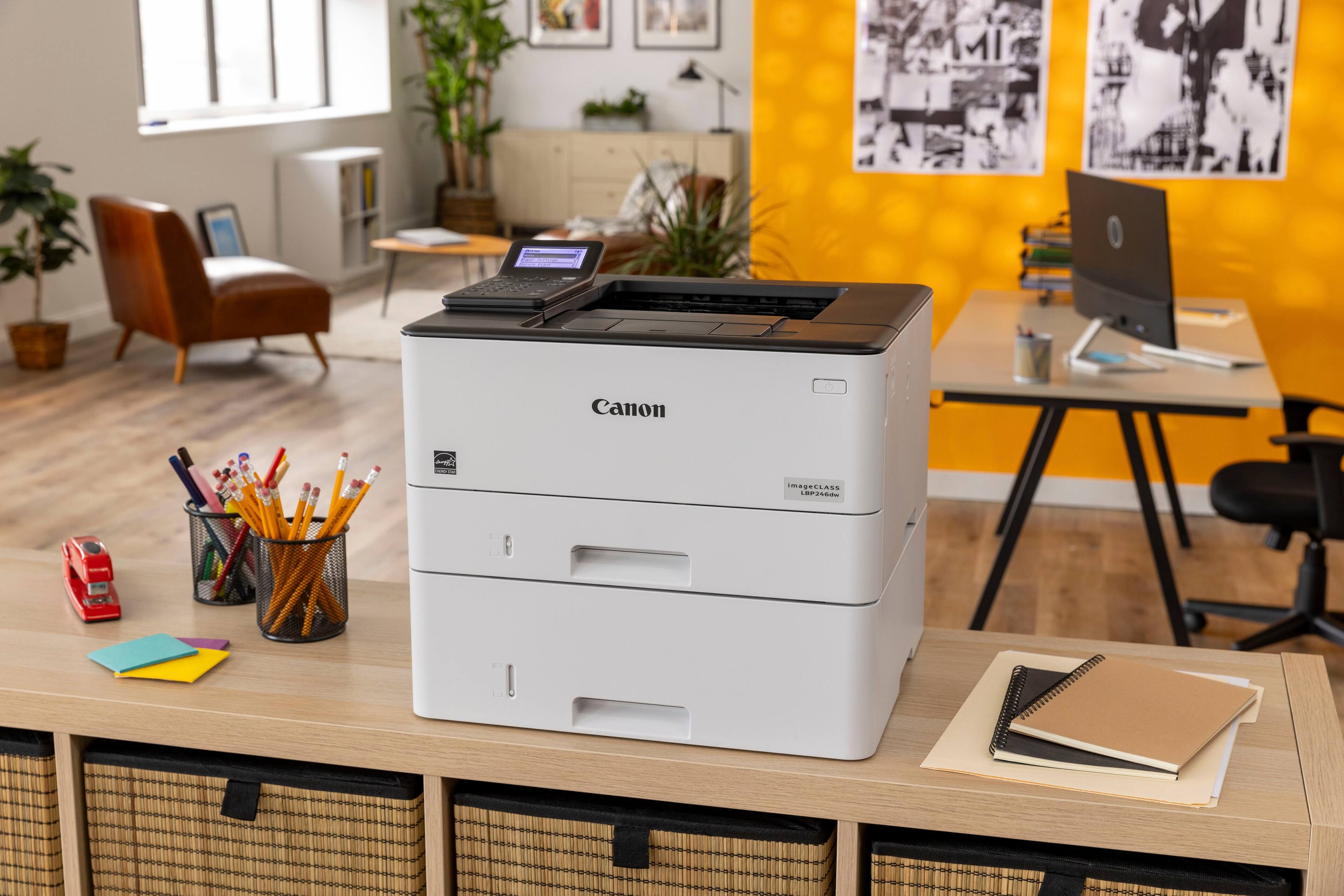 Alt View 38. Canon - imageCLASS LBP246dw Wireless Black-and-White Laser Printer - White.