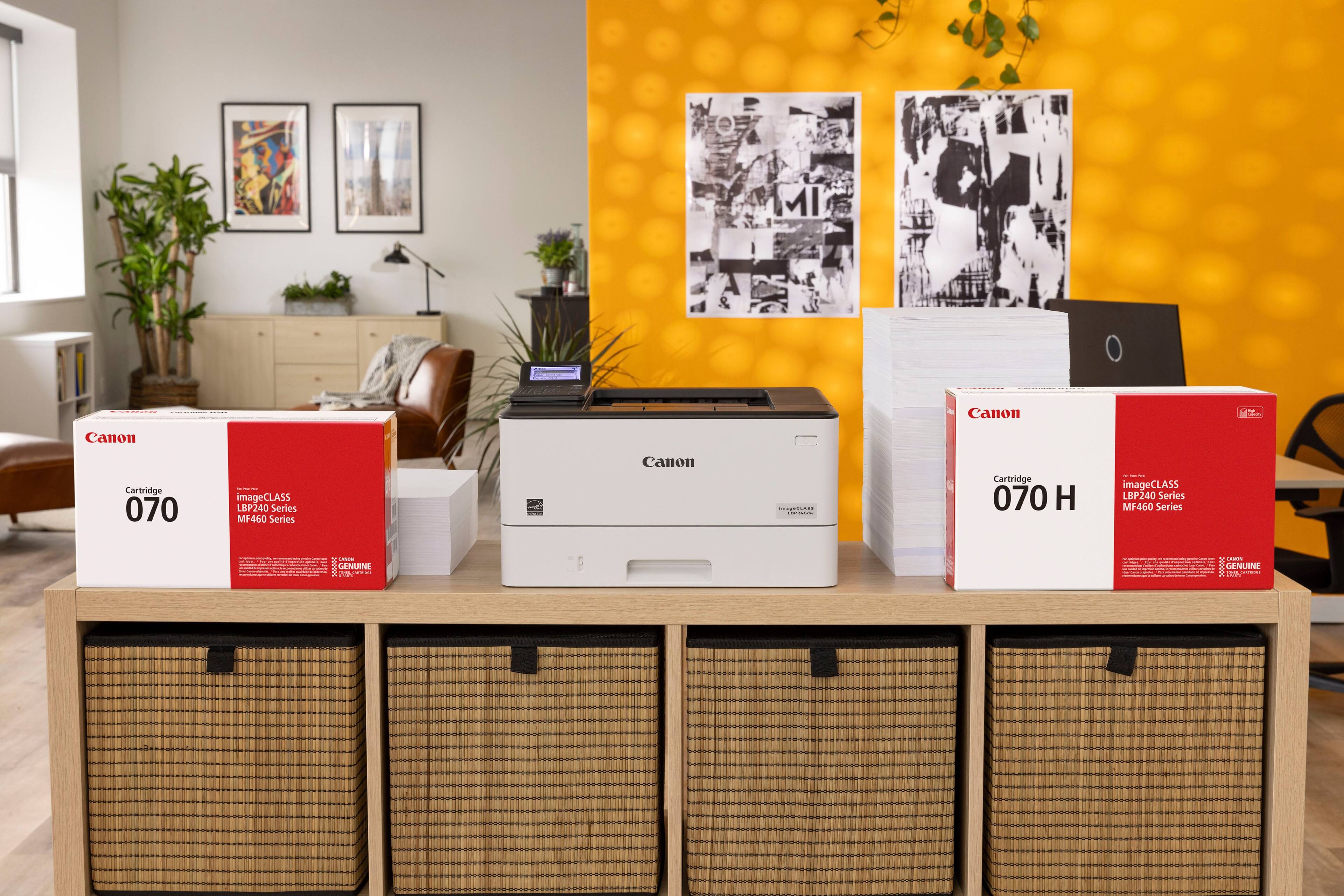 Alt View 39. Canon - imageCLASS LBP246dw Wireless Black-and-White Laser Printer - White.