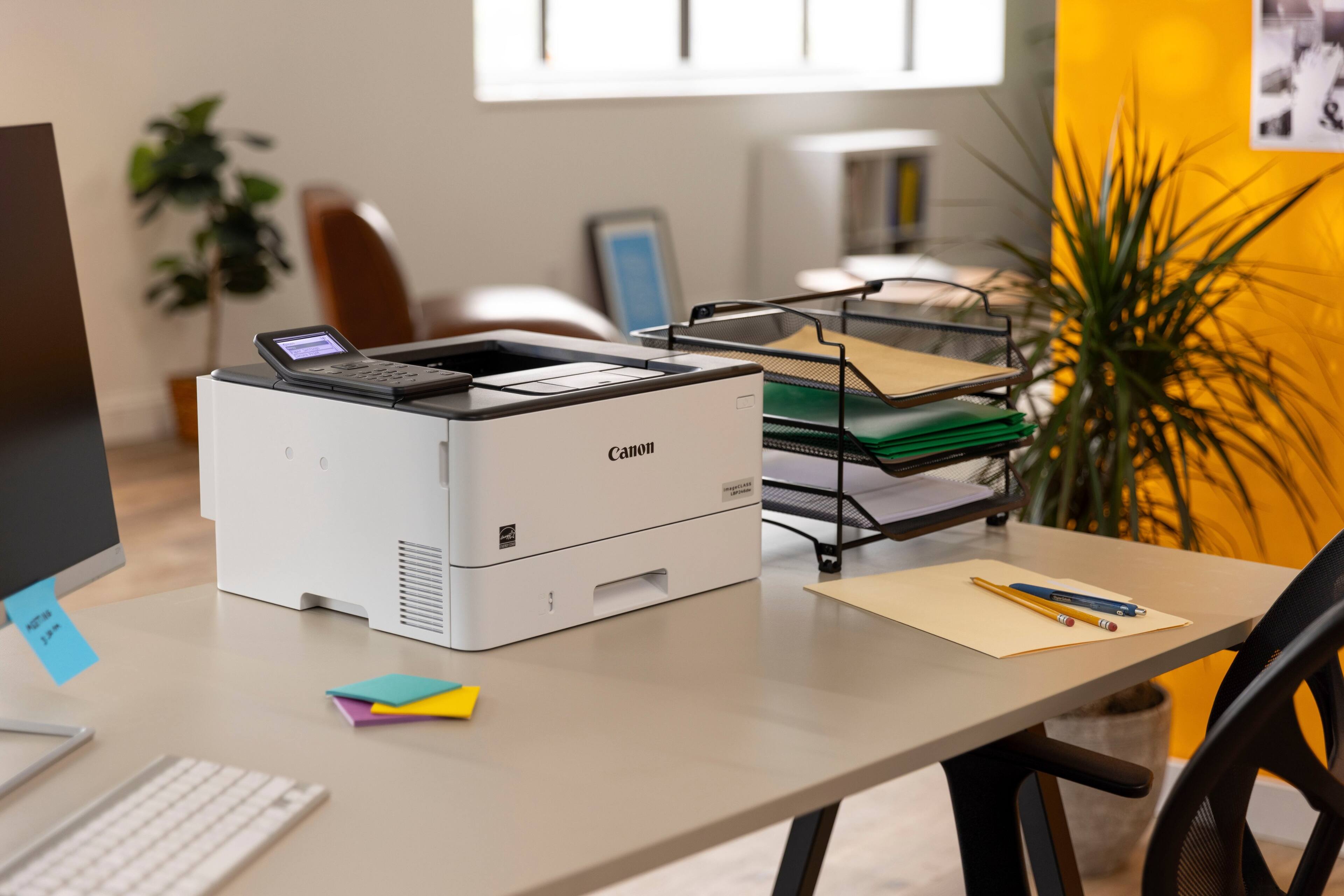 Alt View 40. Canon - imageCLASS LBP246dw Wireless Black-and-White Laser Printer - White.