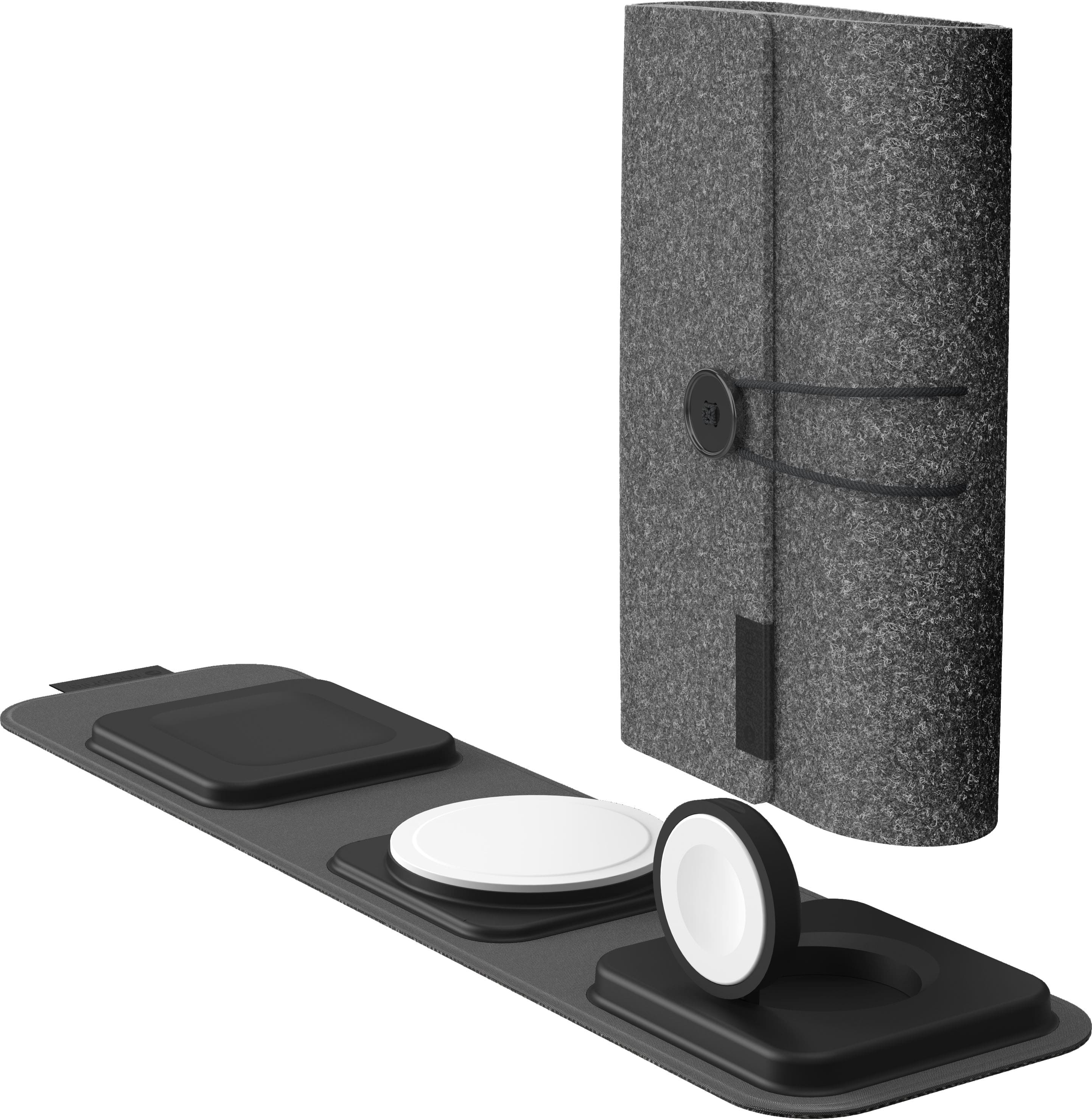 mophie snap+ 3-in-1 wireless charging stand and Watch Adapters with MagSafe  Compatibility Black 401309755 - Best Buy