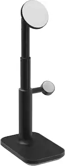 Front. mophie - 3-in-1 Extendable Charging Stand with MagSafe - Black.
