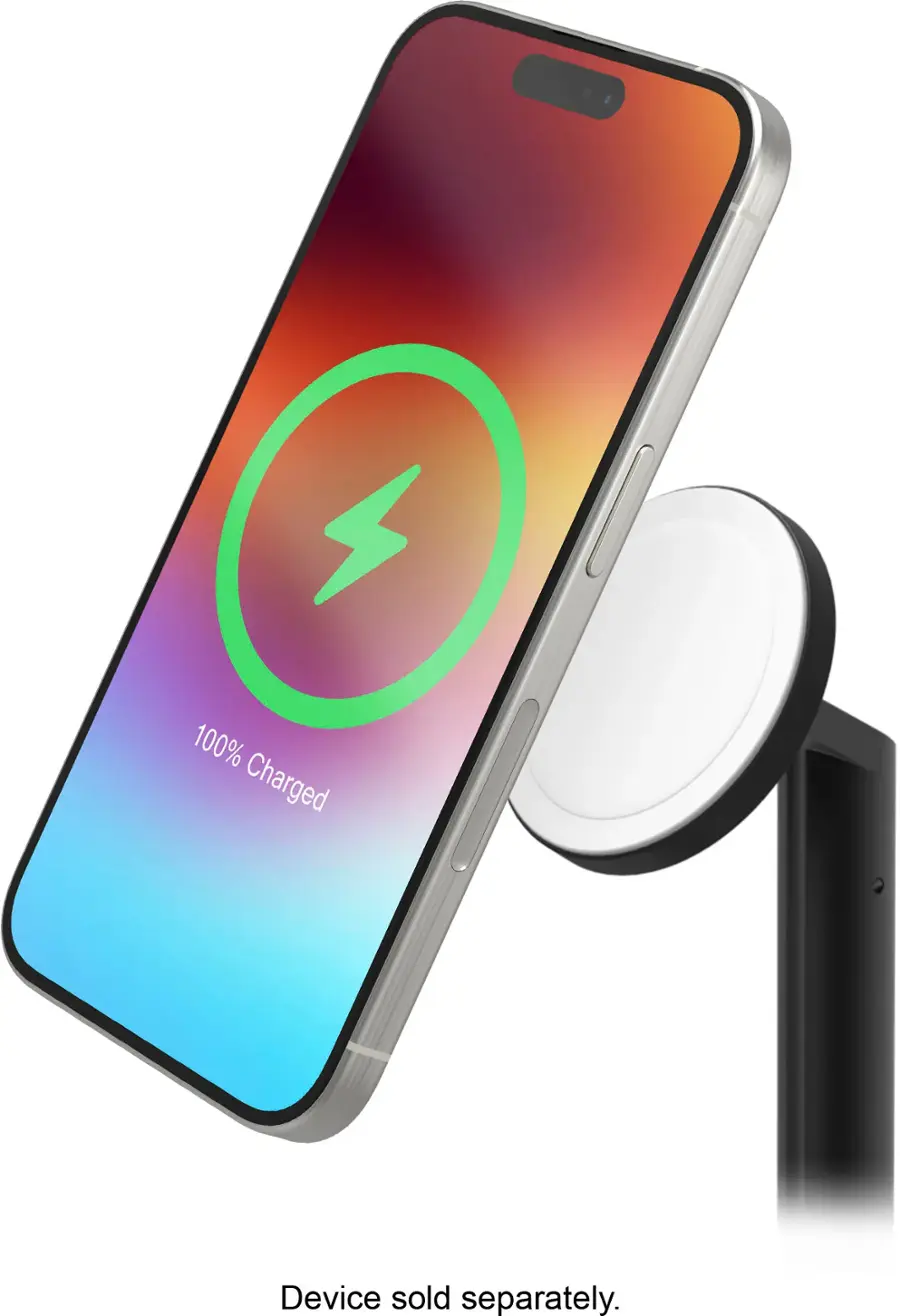 Alt View 1. mophie - 3-in-1 Extendable Charging Stand with MagSafe - Black.