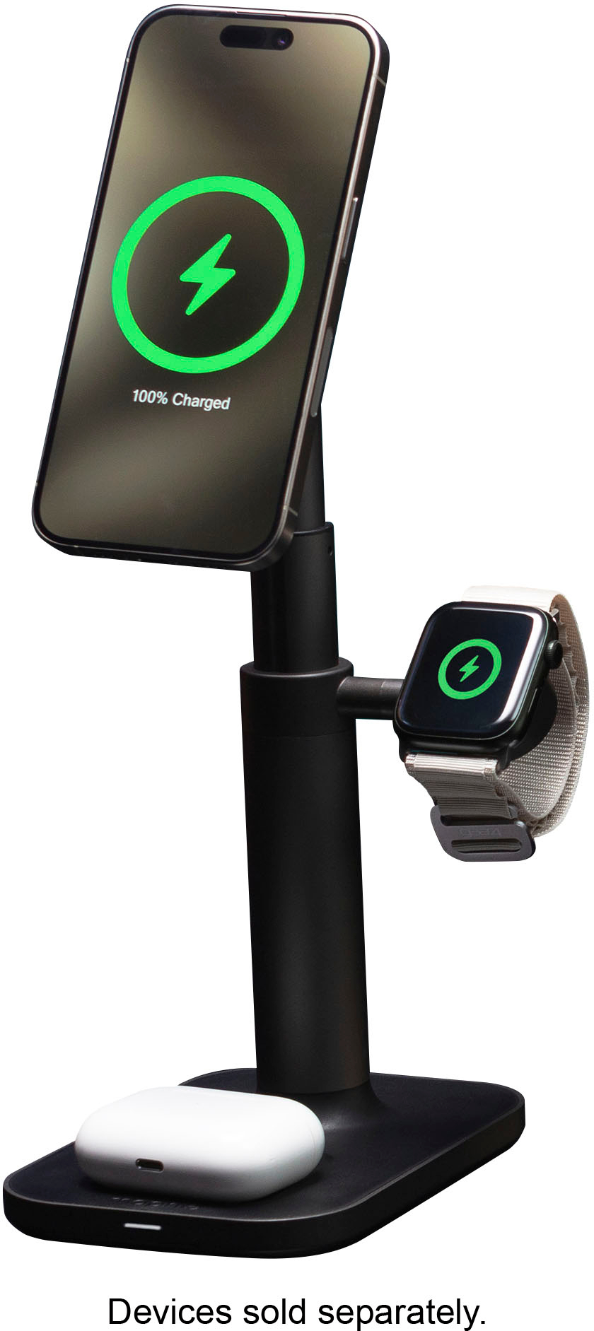 Mophie - 3-in-1 Extendable Charging Stand with MagSafe - Black
