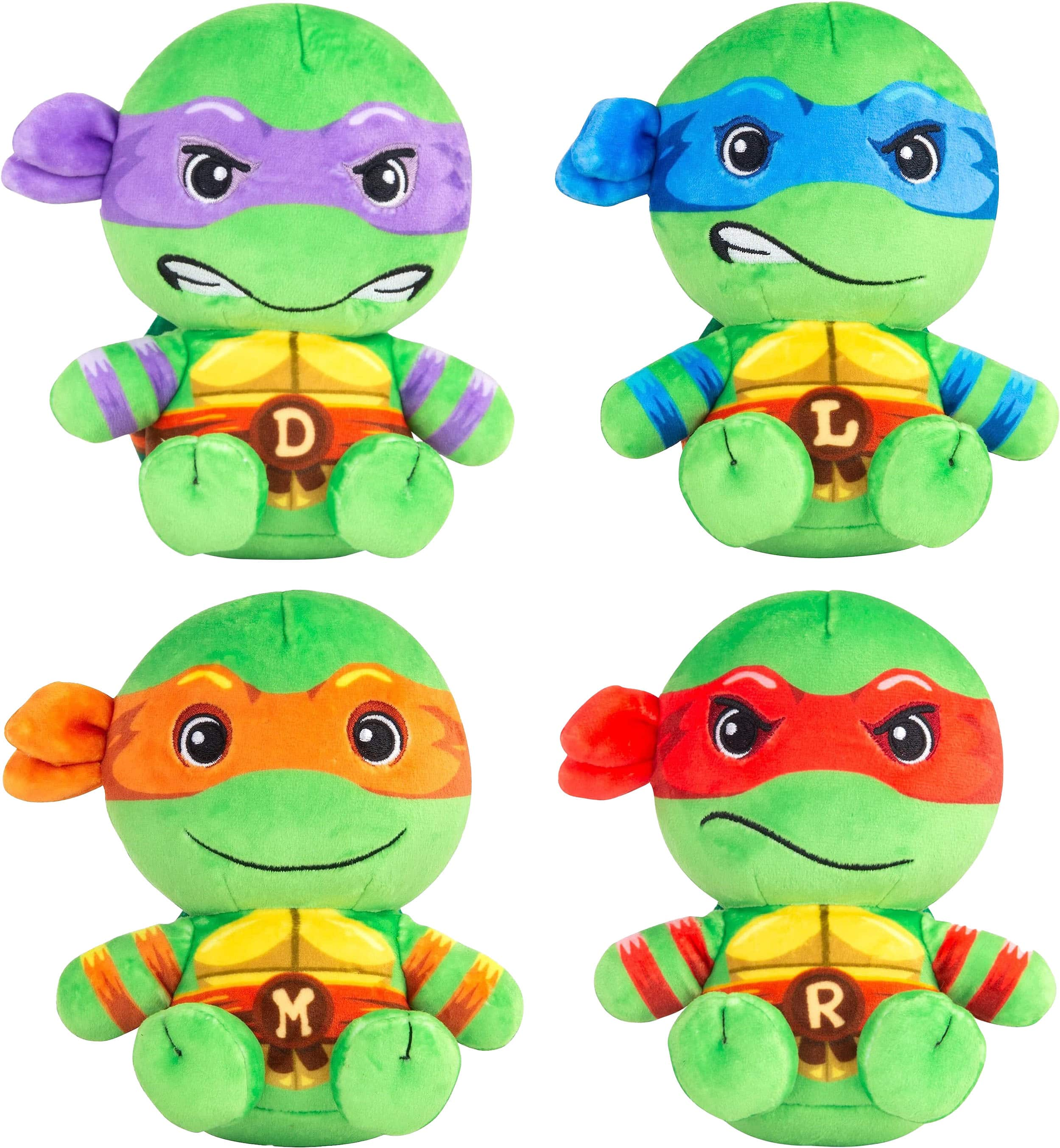 Teenage Mutant Ninja Turtles Mutant Mayhem Leonardo, Michelangelo, Donatello & Raphael Set of 4 Plush