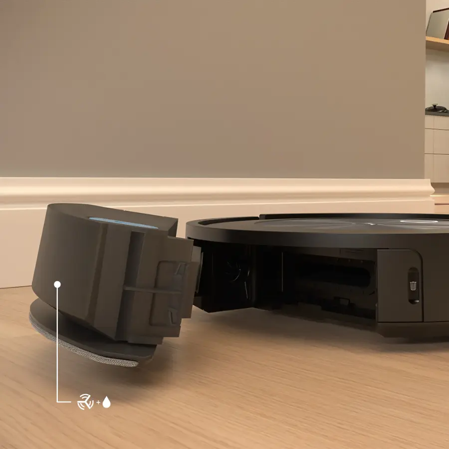 Detects and avoids objects.