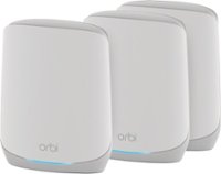 NETGEAR - Orbi 750 Series AX5200 Tri-Band Mesh Wi-Fi 6 System (3-pack) - White - Left_Zoom