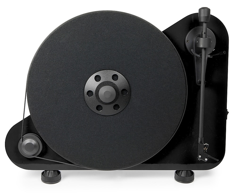 Front. Pro-Ject - VT - E - BT R - Vertical Turntable - Gloss Black.