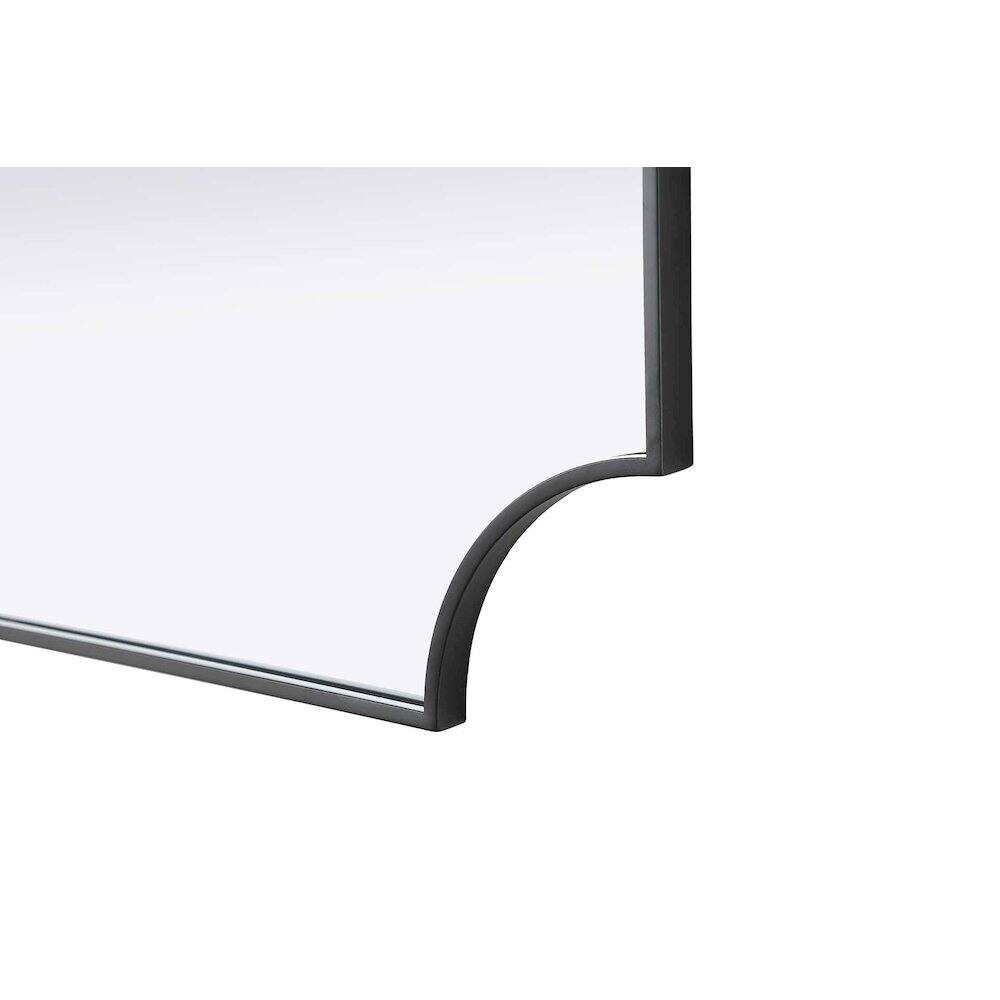 Alt View 4. Elegant Kitchen and Bath - Notched Metal Mirror 27x32 inch in Black - Black.