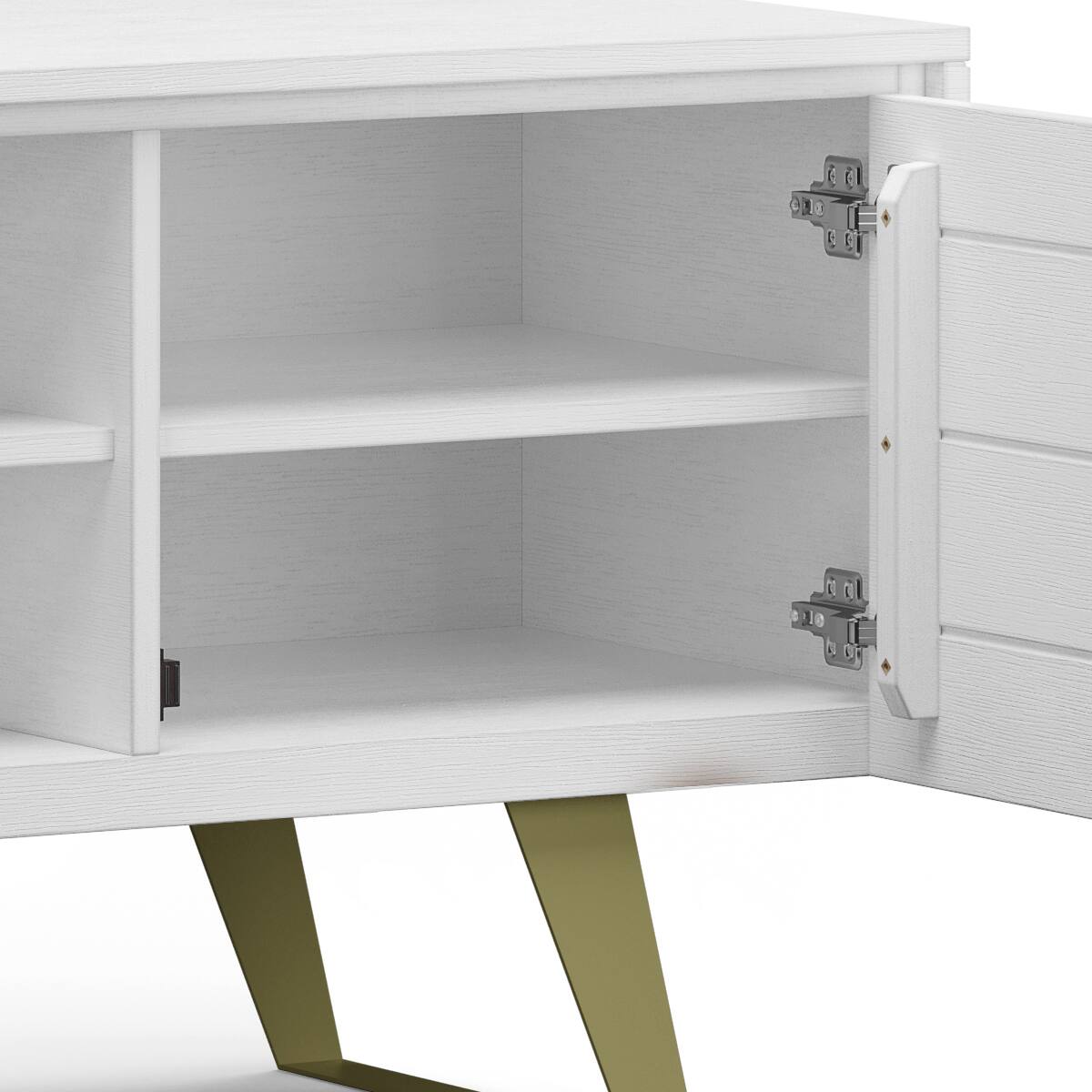 Alt View 13. Simpli Home - Lowry TV Media Stand - White.