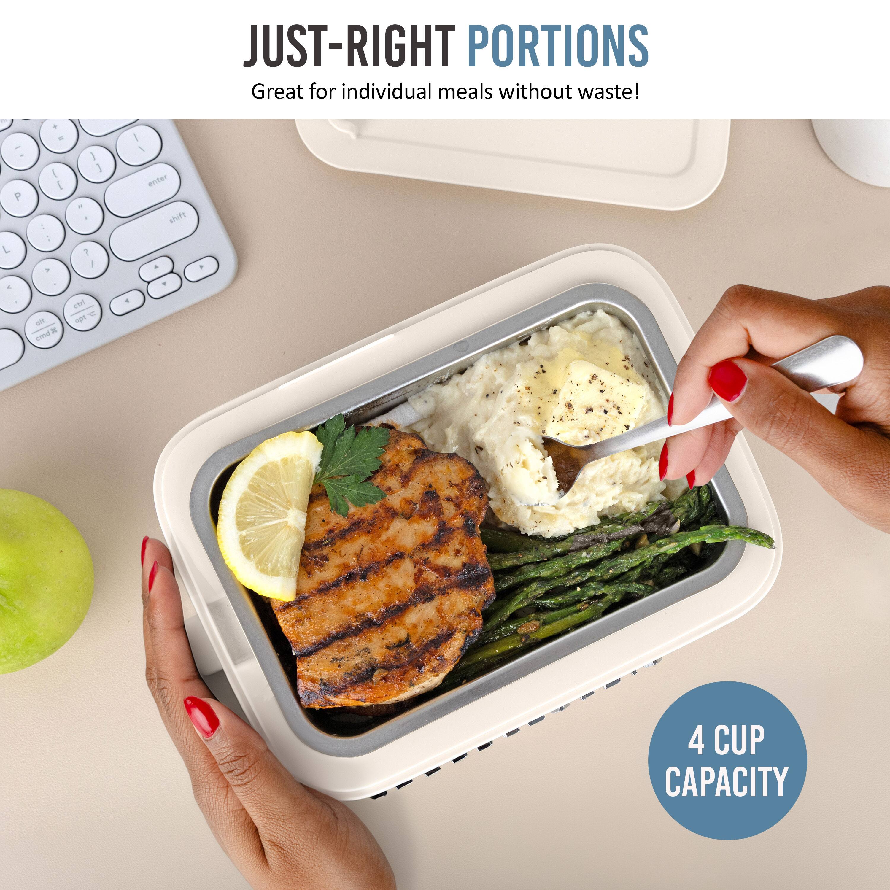 JUST-RIGHT PORTIONS  
Great for individual meals without waste!  

4 CUP CAPACITY