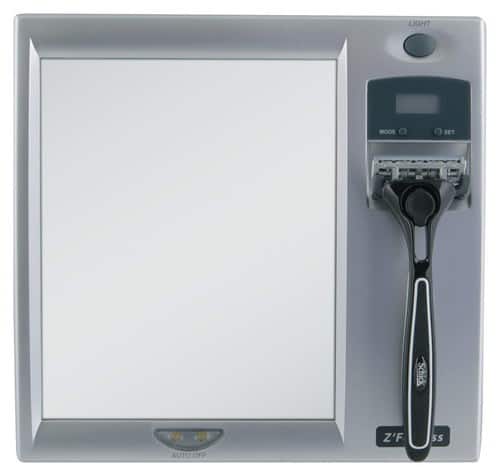 Front Standard. Zadro - LED Lighted Mirror - Silver.