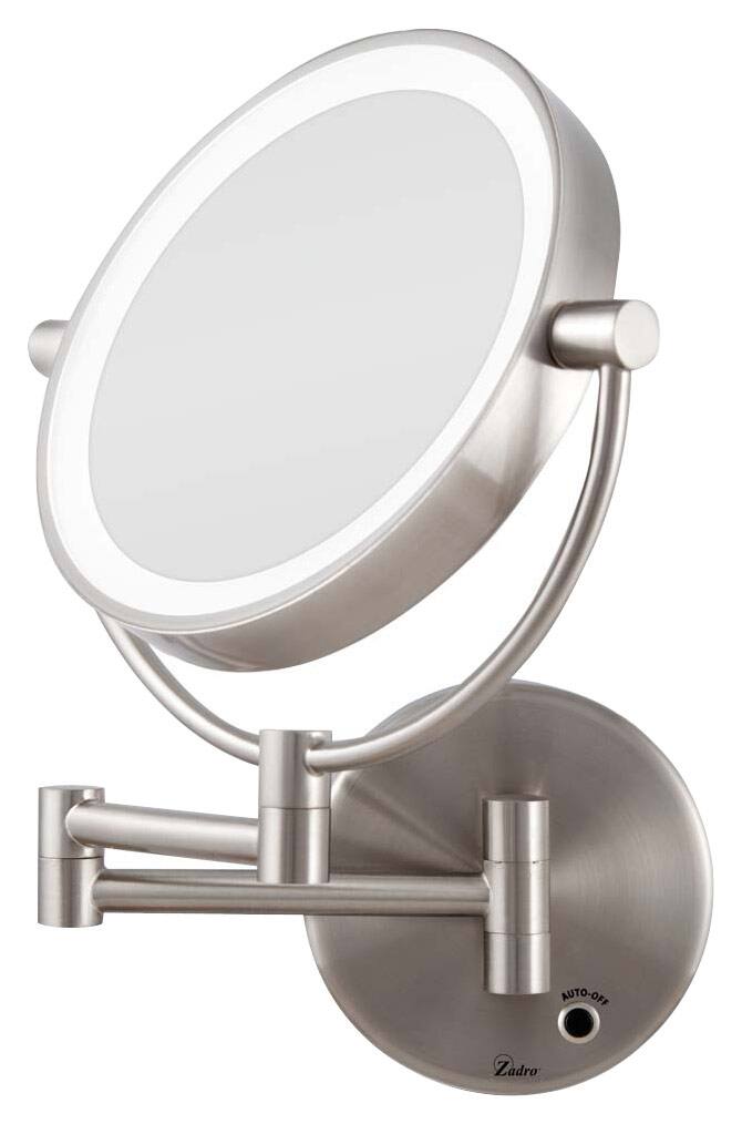 Best Buy Zadro Cordless Led Lighted Wall Mount Mirror Silver Zad Ledmw45 0582