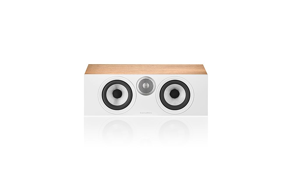 Left View: Bowers & Wilkins - 600 S3 Series 2-way Center Channel w/ dual 5" midbass (Each) - Oak