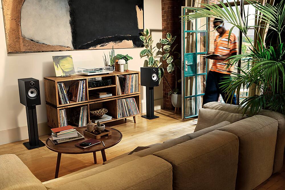 Alt View 14. Bowers & Wilkins - FS-600 S3 Floor Stands for 606 S3/607 S3 Standmount Speaker - Black.