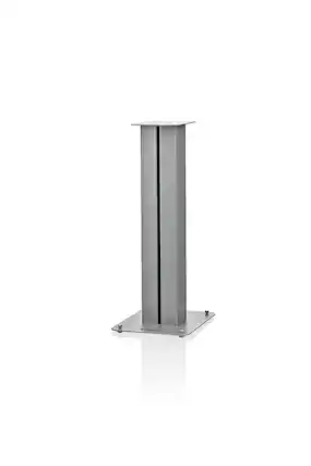 Front. Bowers & Wilkins - FS-600 S3 Floor Stands for 606 S3/607 S3 Standmount Speaker - Silver.
