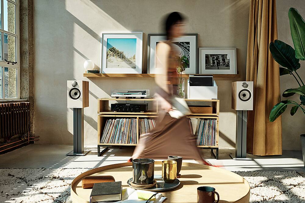 Alt View 14. Bowers & Wilkins - FS-600 S3 Floor Stands for 606 S3/607 S3 Standmount Speaker - Silver.