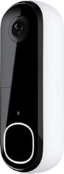 Arlo - Video Doorbell 2K (2nd Generation) - Smart Wi-Fi Battery Operated/Wired - White - Front_Zoom