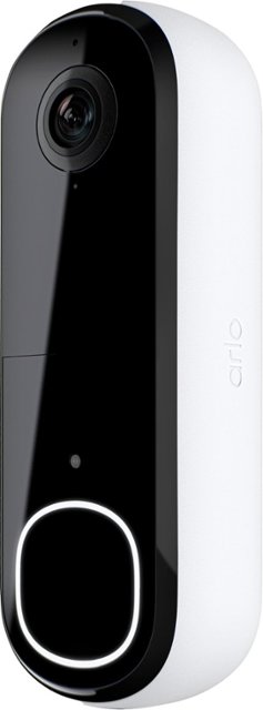 Front. Arlo - Smart Wi-Fi Video Doorbell (2nd Generation) - Wired/Battery Operated with 2K Resolution - White.