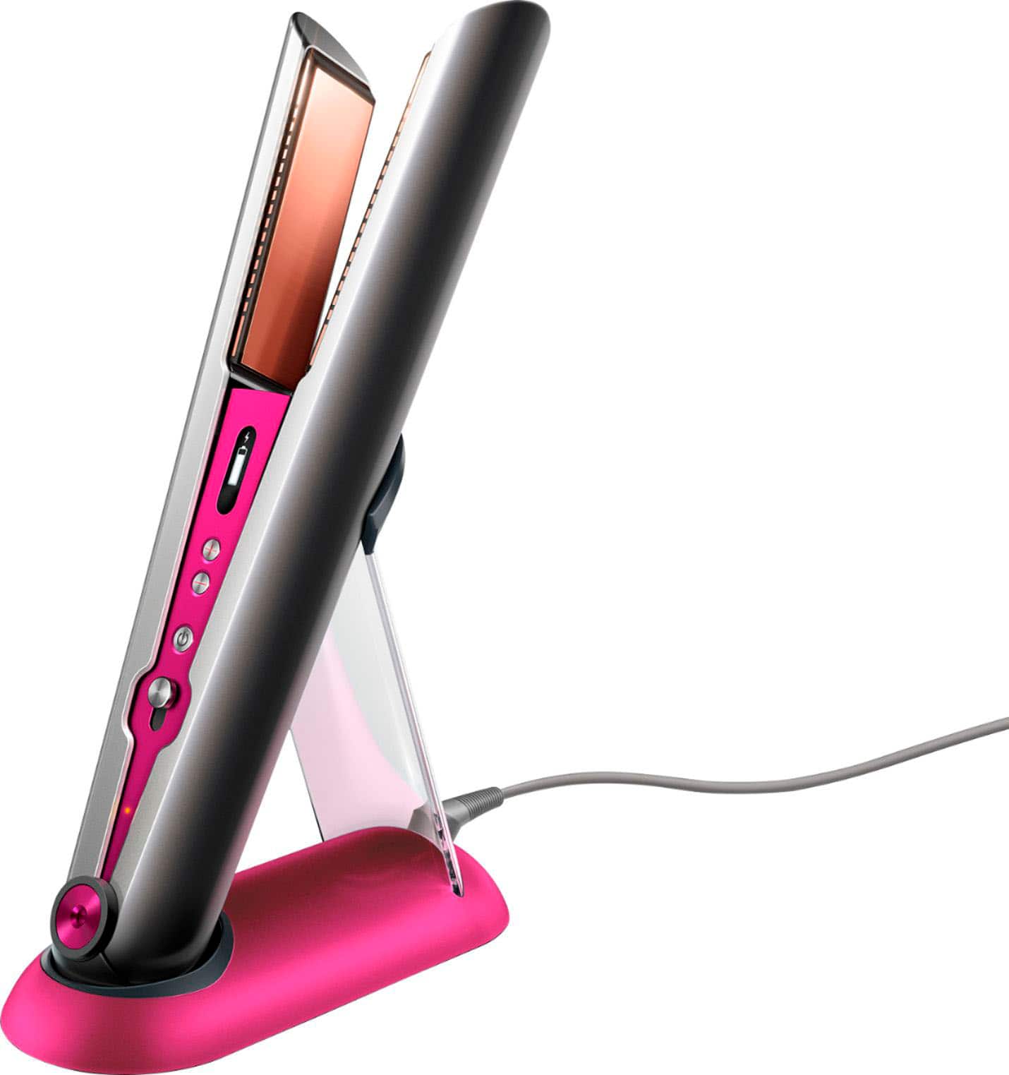 Alt View 11. Dyson - Refurbished Corrale Hair Straightener - Black Nickel/Fuchsia.