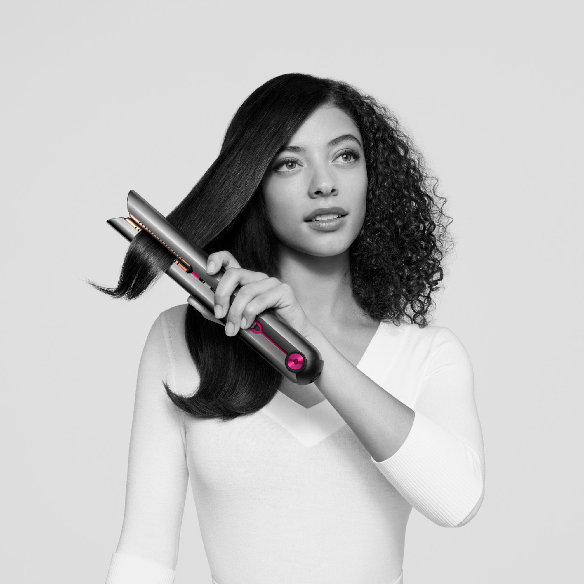 Dyson Refurbished Corrale Hair Straightener Black Nickel/Fuchsia