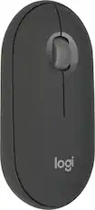 Front. Logitech - Pebble Mouse 2 M350s Slim Lightweight Wireless Bluetooth Optical Silent Ambidextrous Mouse with Customizable Buttons - Graphite.