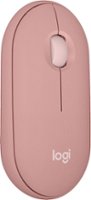 Logitech - Pebble Mouse 2 M350s Slim Lightweight Wireless Silent Ambidextrous Mouse with Customizable Buttons - Rose - Front_Zoom