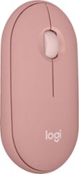 Logitech - Pebble Mouse 2 M350s Slim Lightweight Wireless Silent Ambidextrous Mouse with Customizable Buttons - Rose - Front_Zoom