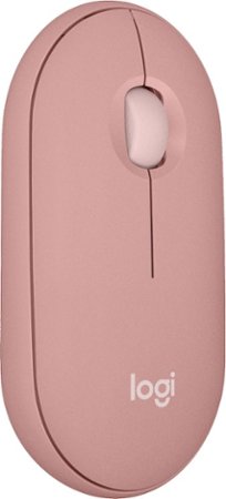 Logitech - Pebble Mouse 2 M350s Slim Lightweight Wireless Silent Ambidextrous Mouse with Customizable Buttons - Rose